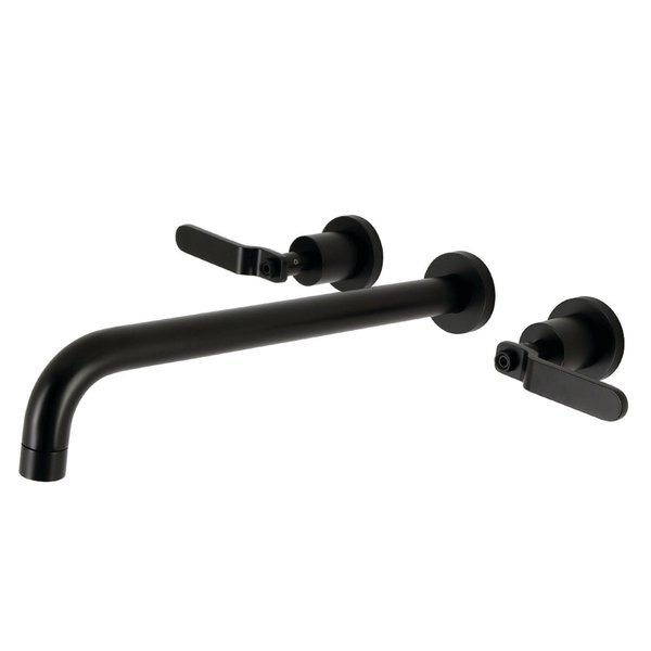 KS8040KL Wall Mount Tub Faucet, Matte Black, Kingston Brass, Mfr#: KS8040KL